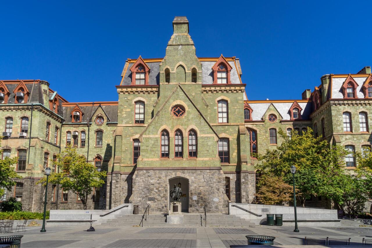 #30. Philadelphia University of Pennsylvania College Hall building exterior.