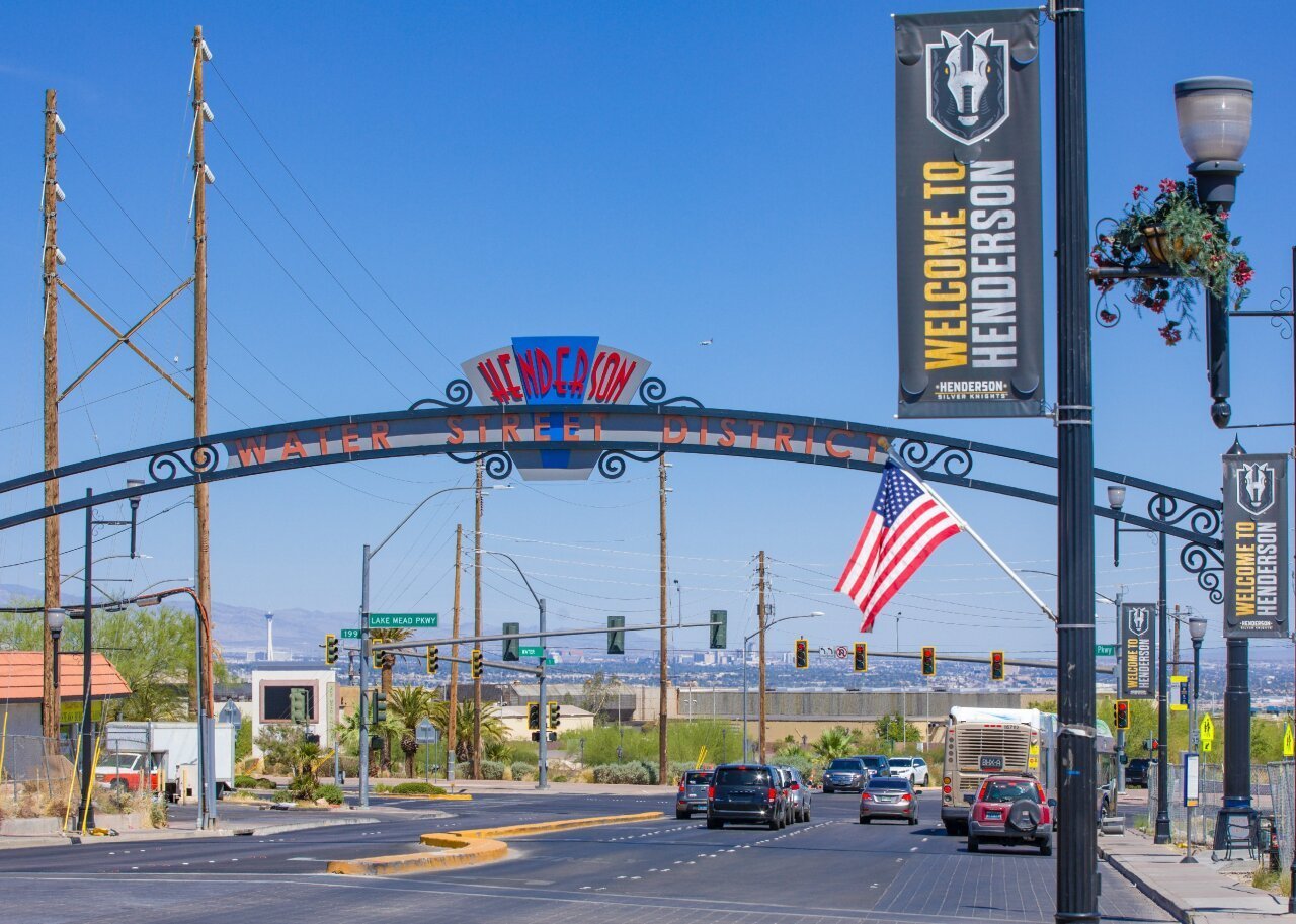 #19. Henderson, Nevada Water Street District Welcome Archway in Henderson.