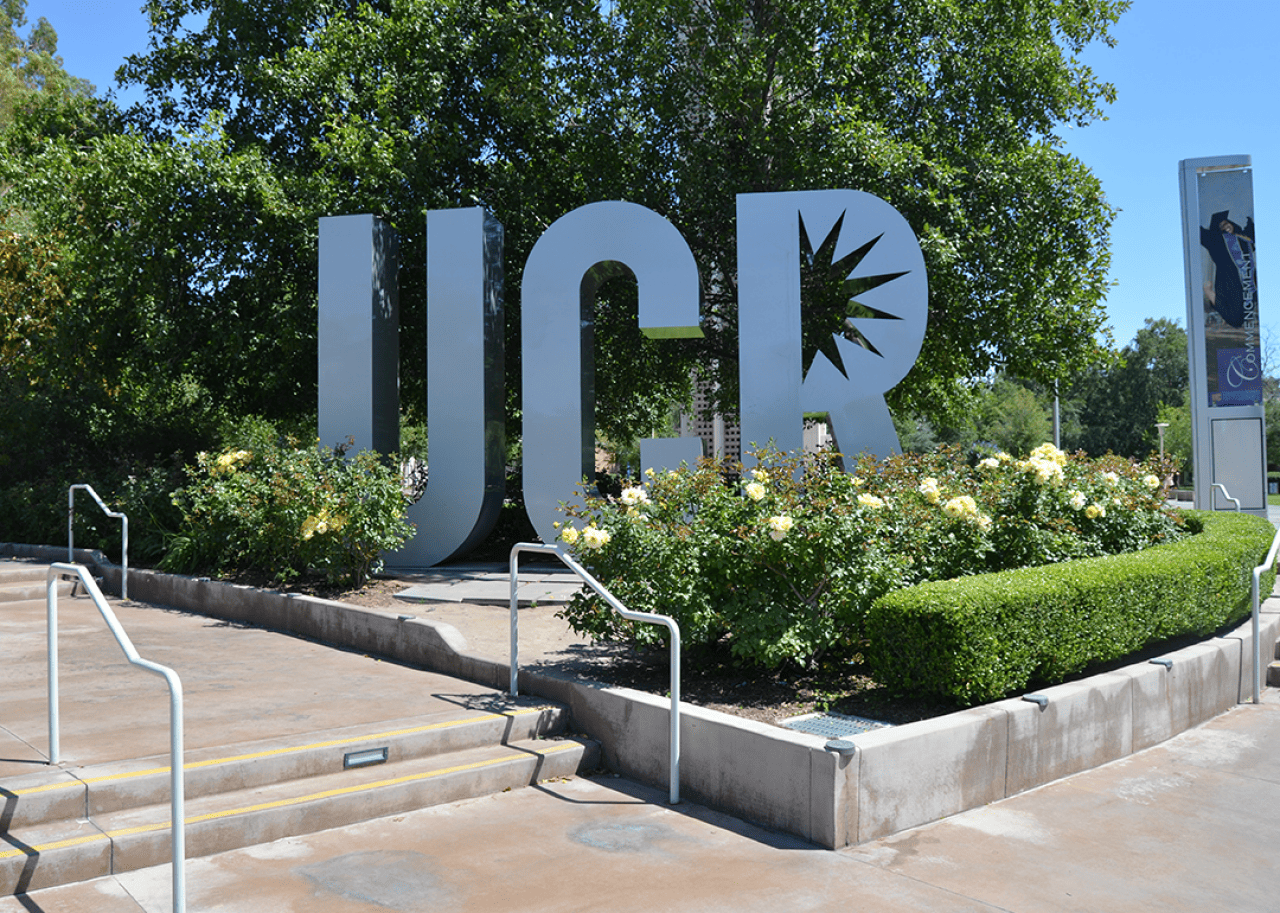 #40. Riverside, California UCR sign on University of California Riverside campus.